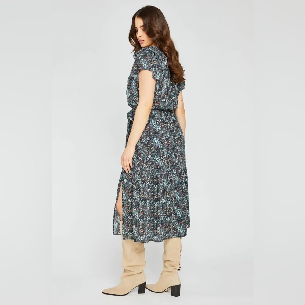 Gentle Fawn Renata Floral Dress Green Purple - Picture 4 of 10